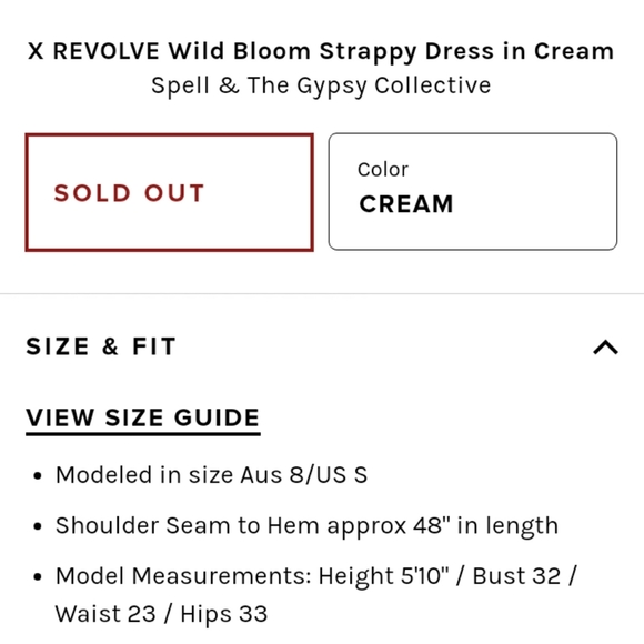 Wild Bloom Strappy Midi Dress Cream Spell Designs - Picture 5 of 16